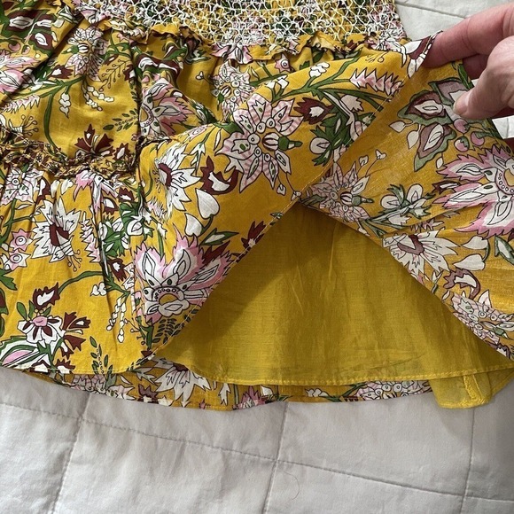 Jennifer & Grace Mini Skirt Size Large Floral Embroidery Ruffles Boho Co… - Picture 2 of 8